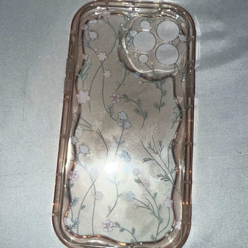 Floral Clear Phone Case - Picture 3 of 3